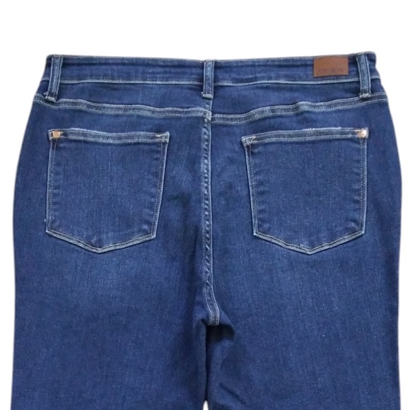 Judy Blue Women's Dark Wash Stretch Split Hem High Waist Skinny Jeans Size 15/32 - Picture 7 of 11